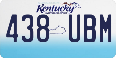 KY license plate 438UBM