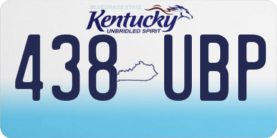 KY license plate 438UBP