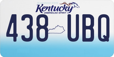 KY license plate 438UBQ