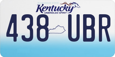 KY license plate 438UBR