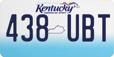 KY license plate 438UBT
