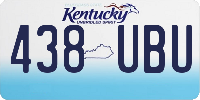 KY license plate 438UBU