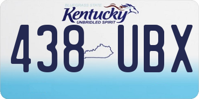 KY license plate 438UBX