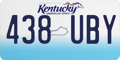 KY license plate 438UBY