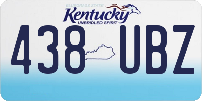 KY license plate 438UBZ