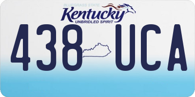 KY license plate 438UCA