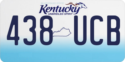 KY license plate 438UCB