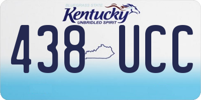 KY license plate 438UCC