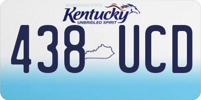 KY license plate 438UCD