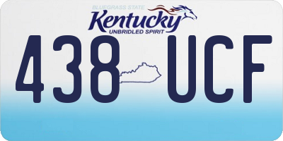 KY license plate 438UCF