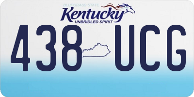 KY license plate 438UCG