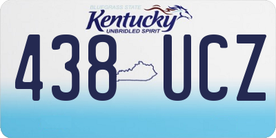 KY license plate 438UCZ