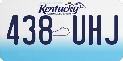KY license plate 438UHJ