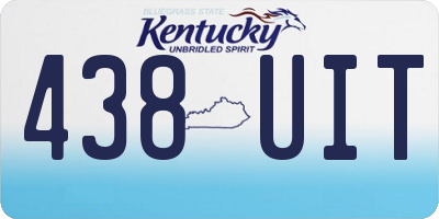 KY license plate 438UIT