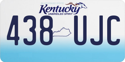 KY license plate 438UJC