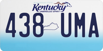 KY license plate 438UMA