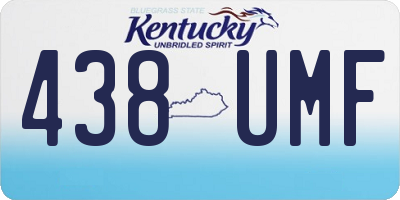 KY license plate 438UMF