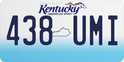 KY license plate 438UMI