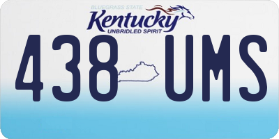 KY license plate 438UMS