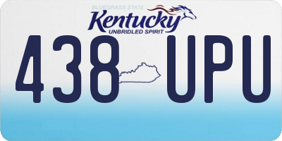 KY license plate 438UPU