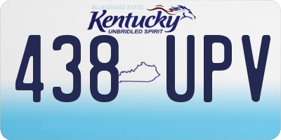 KY license plate 438UPV