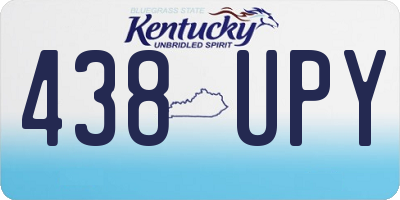 KY license plate 438UPY