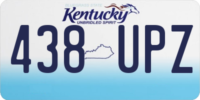 KY license plate 438UPZ