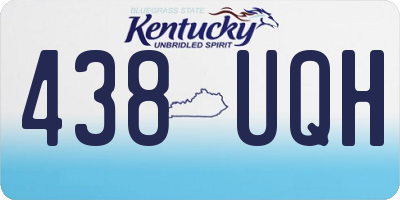 KY license plate 438UQH