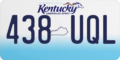 KY license plate 438UQL