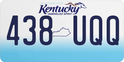 KY license plate 438UQQ