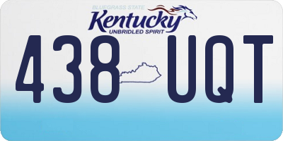 KY license plate 438UQT