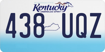 KY license plate 438UQZ