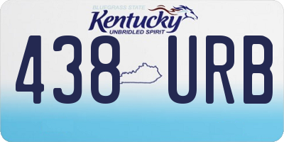 KY license plate 438URB