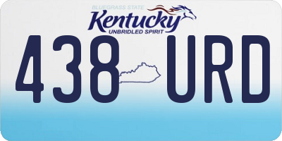 KY license plate 438URD