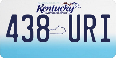 KY license plate 438URI