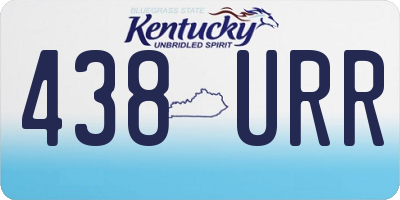 KY license plate 438URR