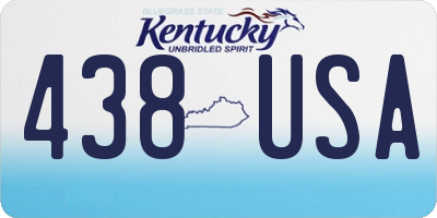 KY license plate 438USA