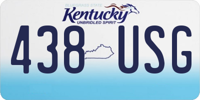 KY license plate 438USG