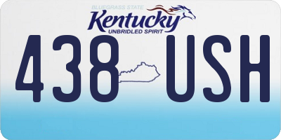 KY license plate 438USH