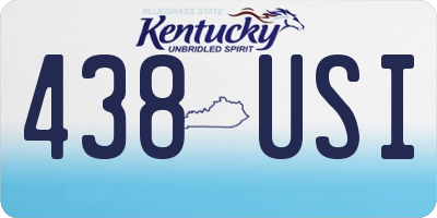 KY license plate 438USI