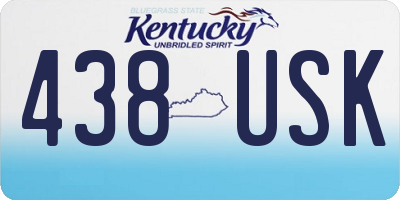 KY license plate 438USK