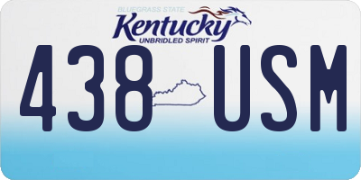 KY license plate 438USM