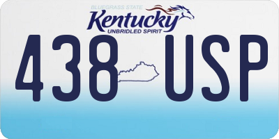 KY license plate 438USP