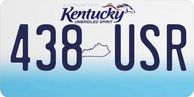 KY license plate 438USR