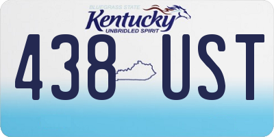 KY license plate 438UST