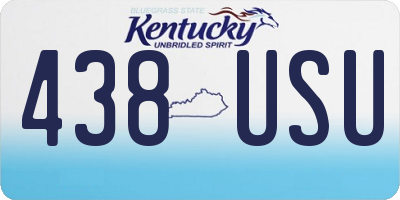KY license plate 438USU