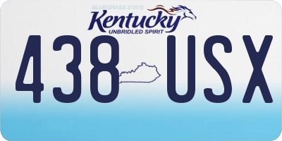 KY license plate 438USX
