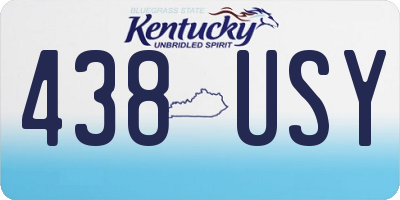 KY license plate 438USY
