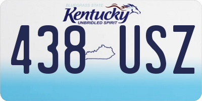 KY license plate 438USZ