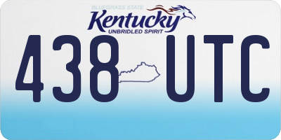 KY license plate 438UTC